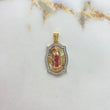 Dije Virgen Guadalupe 6.35gr / 3.5cm / Circones Blancos Fucsia Verde Dos Oros Amarillo Blanco &