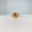 Anillo Sello RX 8.4gr / 10 1/2 / Circones Blancos Tres Oros $