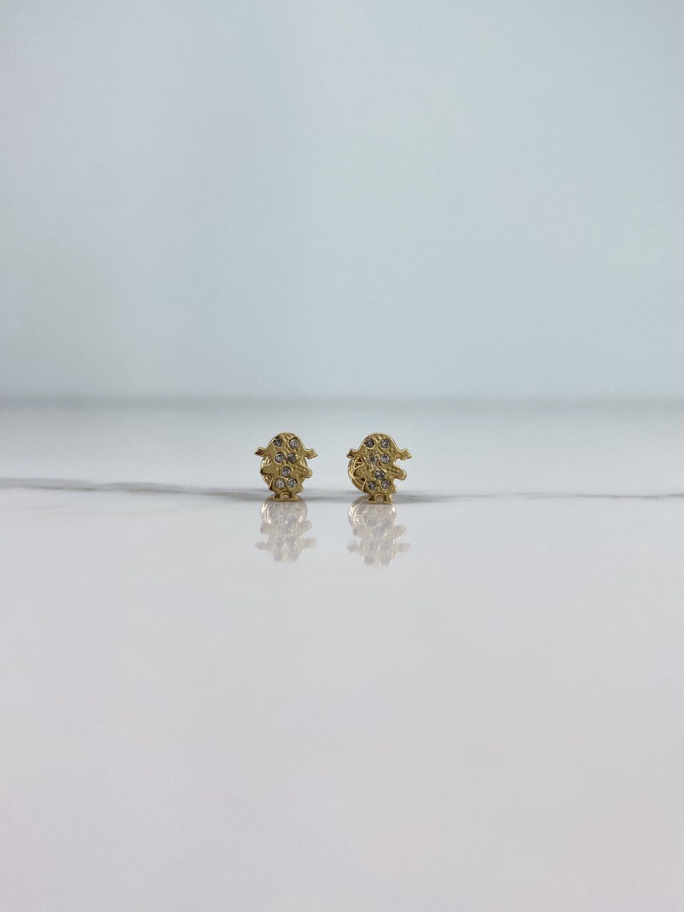 Topos Niña 1.1gr / Circones Blancos Oro Amarillo &