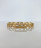 Pulso Eslabon Tornillos 15.6gr / 18cm / Circones Blancos Oro Amarillo (Oferta) &