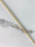 Cadena Militar 18.9gr / 60cm / 3mm Bolas Diamantadas Oro Amarillo &