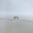 Anillo Solitario 1.95gr / T6 / Hoja Circones Blancos Oro Amarillo &