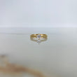 Anillo Solitario 1.85gr / T6 3/4 / Liso Circon Blanco Oro Amarillo &