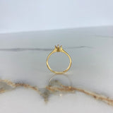 Anillo Solitario 1.85gr / T6 3/4 / Liso Circon Blanco Oro Amarillo &