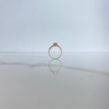 Anillo Solitario 1.85gr / T6 / Barril Circon Blanco Oro Amarillo &