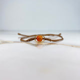 Pulsera Caqui Oscuro Aro Bola 0.35gr / Oro Amarillo &