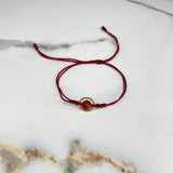 Pulsera Vinotinto Aro Bola 0.35gr / Oro Amarillo &