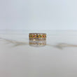 Anillo Entrelazado 4gr / T7  / Circones Blancos Colores Oro Amarillo &