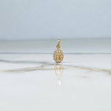 Dije Virgen del Carmen 0.6gr / 1.5cm / Circones Blancos Oro Amarillo