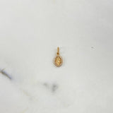 Dije Virgen del Carmen 0.6gr / 1.5cm / Circones Blancos Oro Amarillo