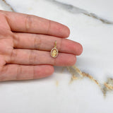 Dije Virgen del Carmen 0.6gr / 1.5cm / Circones Blancos Oro Amarillo