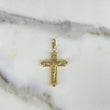 Dije Cruz Cristo 2.15gr / 4cm / Troquelado Oro Amarillo &