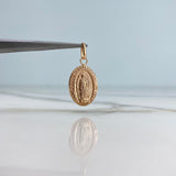 Dije Virgen de Guadalupe 0.9gr / 2.8cm / Troquelado Oro Rosa &