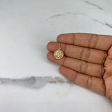 Dije San Benito 0.7gr / 2cm / Troquelado Oro Amarillo &