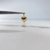 Dije Corazon Soplado 1gr / 2cm / Liso Oro Amarillo &