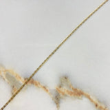 Cadena Escalera Plana 1.4gr / 45cm / 1.3mm Diamantada Tres Oros +3 &