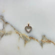 Dije Silueta Corazon 1.4gr / 2cm / Circones Blancos Oro Rosa &