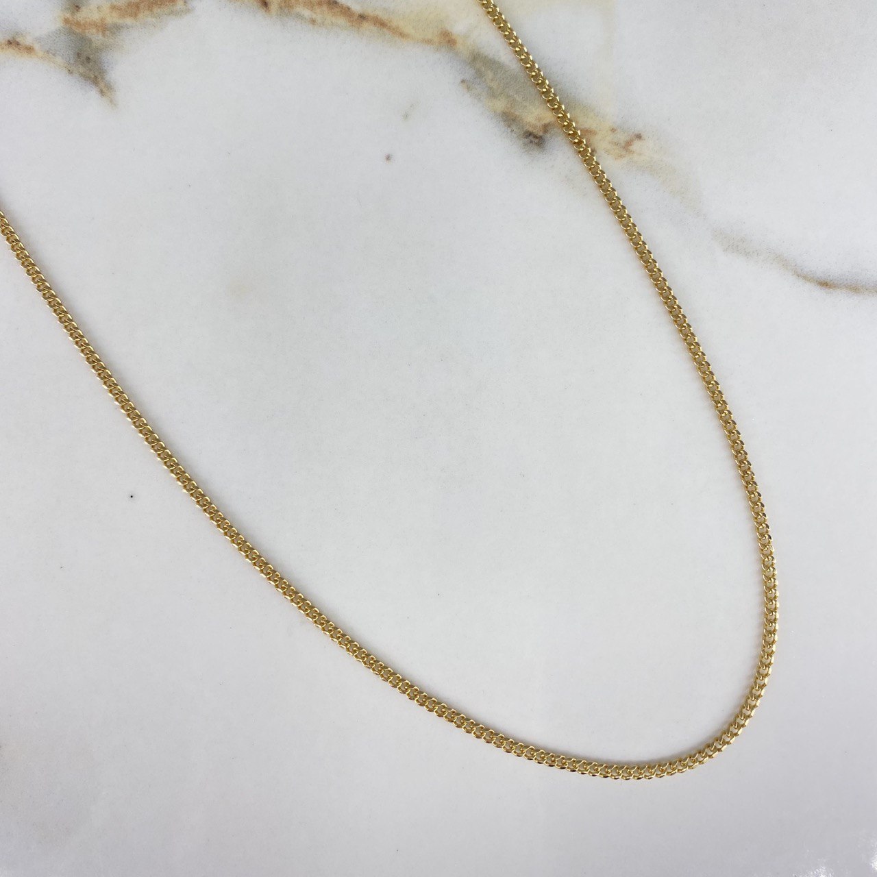 Cadena Cubana 6.7gr / 55cm / 1.95mm Oro Amarillo +0 &