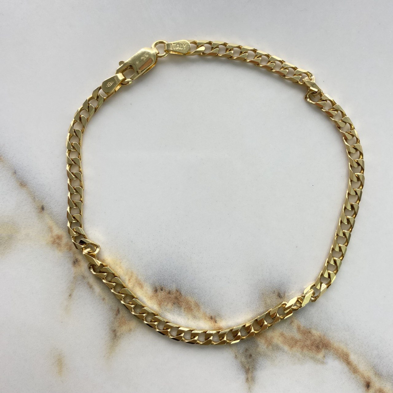 Pulso Cubano 8.8gr / 20cm / 3.35mm Macizo Oro Amarillo +0 &