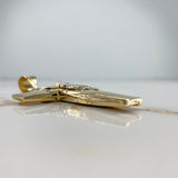 Dije Cruz Cristo 10gr / 8.3cm / Troquelado Dos Oros Amarillo Blanco $