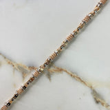 Cadena Rustica Resorte 107.45gr / 70cm / 7.2mm Dos Oros Blanco Rosa $