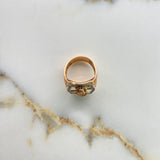 Anillo Virgen de Guadalupe 14.2gr / T10 1/4 / Circones Verdes Fucsias Blancos Dos Oros Blanco Rosa &