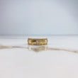 Anillo Correa 5.05gr / T10 1/4 / Circones Blancos Oro Amarillo &