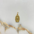 Dije Virgen de Guadalupe 1.9gr / 2.5cm / Circones Blancos Oro Amarillo &