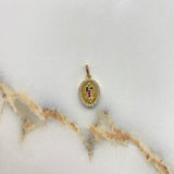 Dije Virgen de Guadalupe 1.1gr / 2cm / Circones Blancos Azules Fucsias Oro Amarillo &