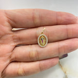 Dije Virgen de Guadalupe 1.1gr / 2cm / Circones Blancos Azules Fucsias Oro Amarillo &