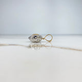 Dije Corazon  6.8gr / 3.2cm / Circones Blancos   Dos Oros Amarillo Blanco (Oferta) &