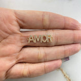 Herraje Amor 1.8gr / 2.7cm / Circones Blancos   Oro Amarillo &