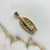 Dije Virgen de Guadalupe 12.85gr / 5.3cm / Circones Negros Blancos Oro Amarillo &