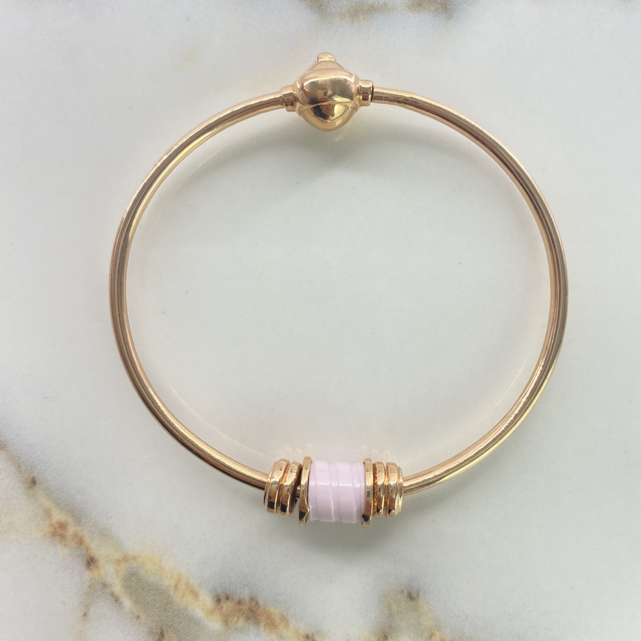 Pulso BV 14.2gr / 15.5cm / Ceramica Rosada Oro Rosa &