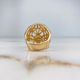 Anillo Pantera 11.7gr / T10 1/2 / Circones Negros Oro Amarillo &