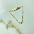 Pulso Escalera 1.55gr / 14cm / 1.75mm Niño Placa Rectangulo Curvo Oro Amarillo +3 $