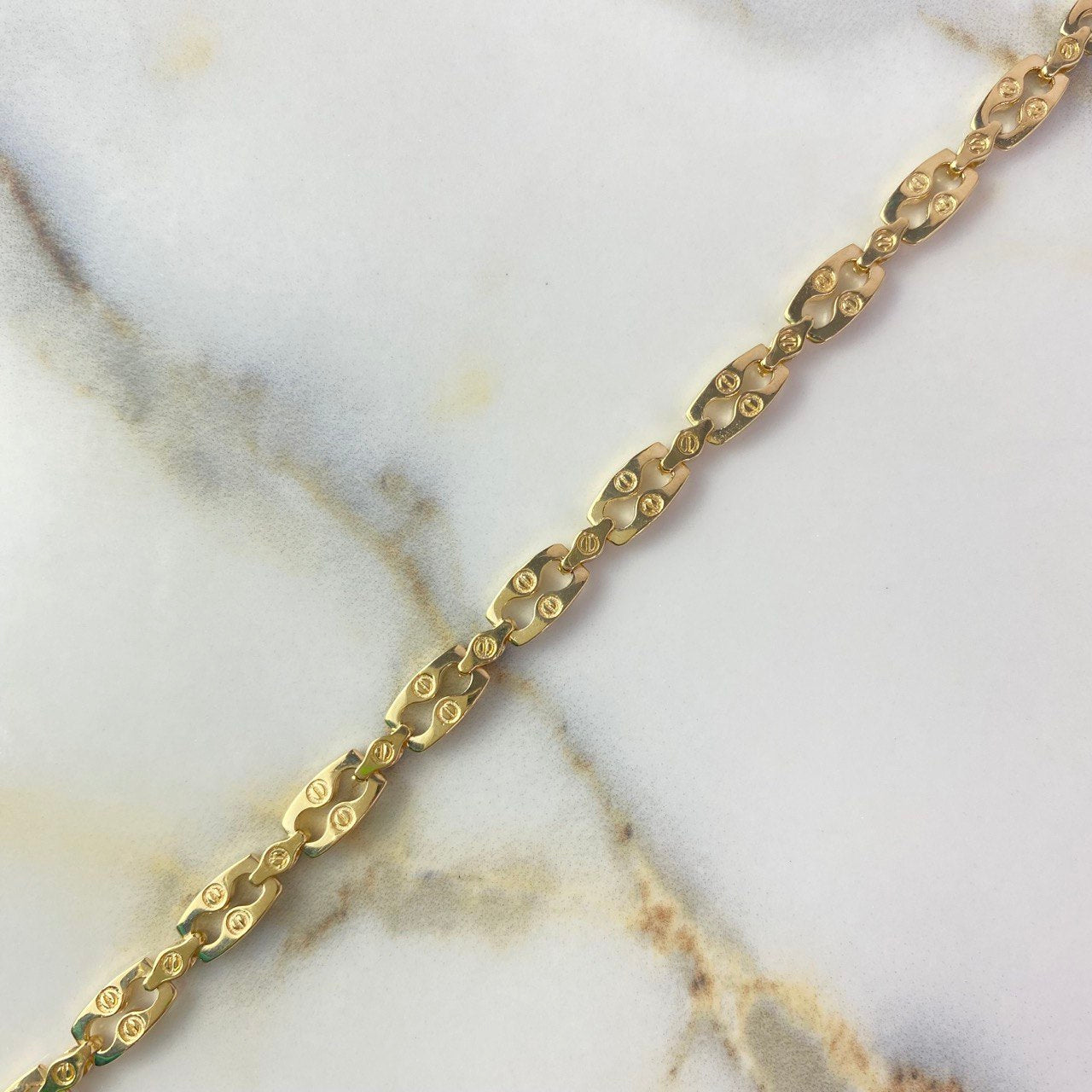 Pulso Estilo GC Tornillo 13.95gr / 20.5cm / 5.7mm Oro Amarillo +3 $