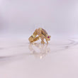Anillo Rana 7.1gr / T9 / Circones Morados Blancos Fucsias Oro Amarillo $