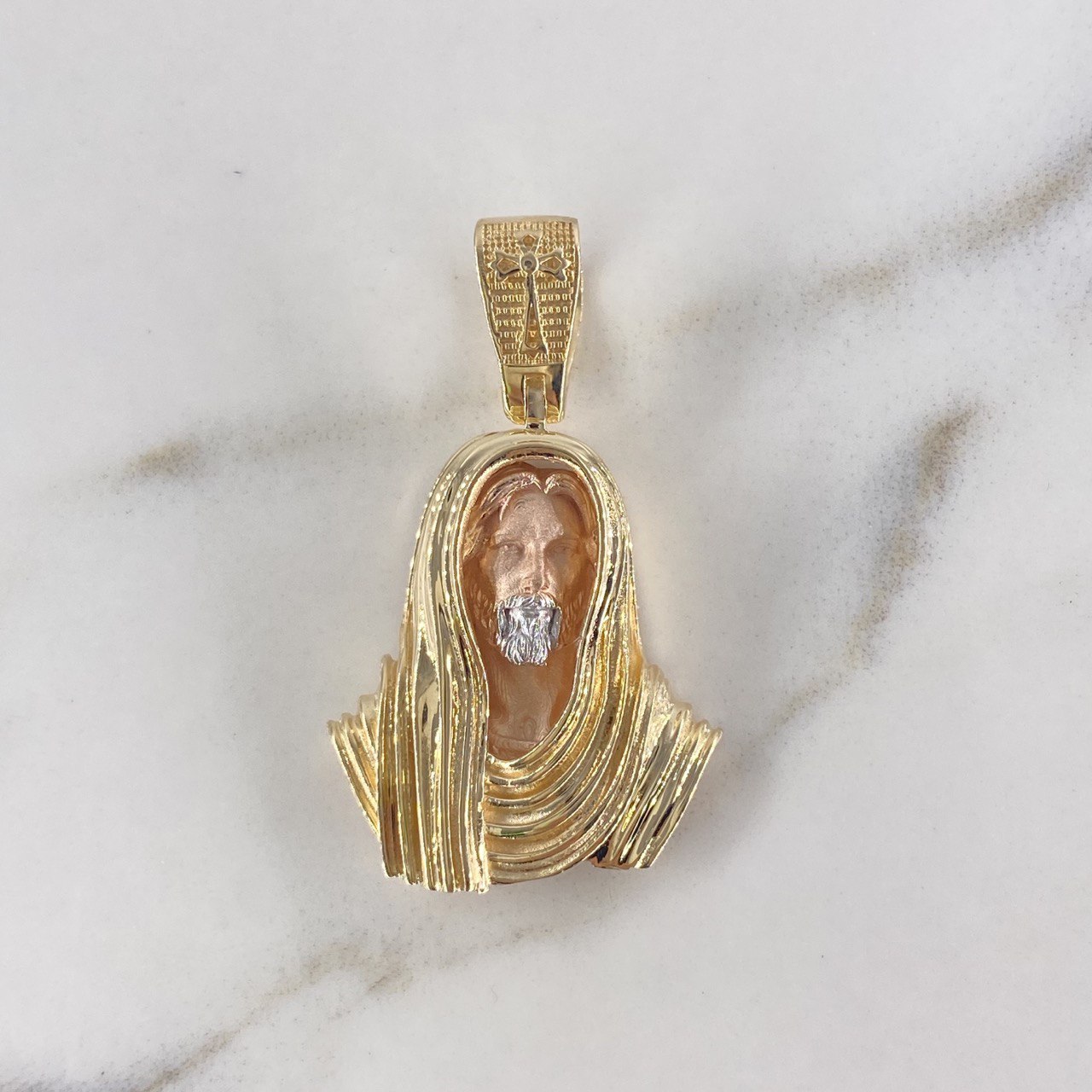 Dije Rostro de Cristo 9.45gr / 3.8cm / Tres Oros $