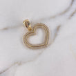 Dije Corazon 3.65gr / 3.3cm / Circones Blancos Oro Amarillo $