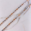 Cadena Rustica Espiga 22.05gr / 50cm / 3mm Dos Oros Blanco Rosa $