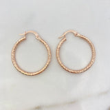 Candongas Iris 1.65gr / 2.2cm / Diamantado Oro Rosa $