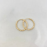 Candongas Kathe 0.75gr / 1.3cm / Diamantado Oro Amarillo $