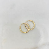 Candongas Kathe 0.6gr / 1cm / Diamantado Oro Amarillo $