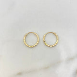Candongas Kathe 0.6gr / 1cm / Diamantado Oro Amarillo $