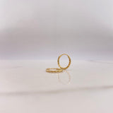 Candongas Kathe 0.4gr / 1cm / Diamantado Oro Amarillo $