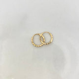 Candongas Kathe 0.35gr / 0.8cm / Diamantado Oro Amarillo $