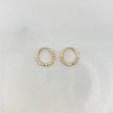 Candongas Kathe 0.35gr / 0.8cm / Diamantado Oro Amarillo $