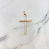 Dije Cruz 1.35gr / 4.5cm / Lisa Oro Amarillo $