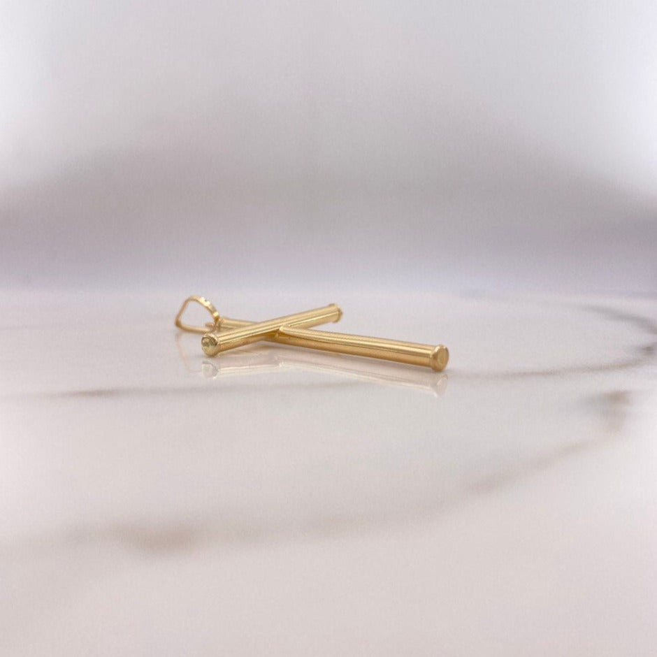 Dije Cruz 1.35gr / 4.5cm / Lisa Oro Amarillo $